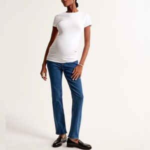 Abercrombie & Fitch Lightweight Comfort Stretch Maternity Ankle Straight Jean